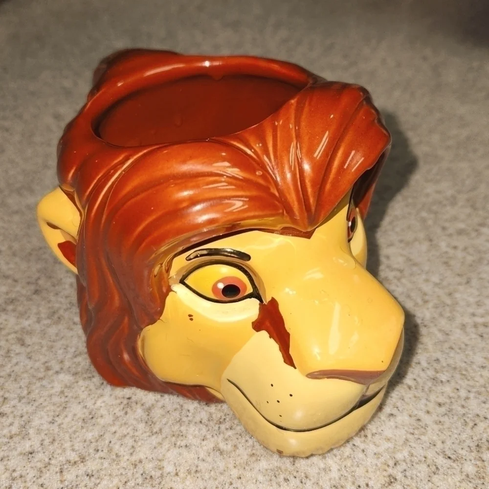 Lion King Simba Figural Mug 3D Rare Early 1990s